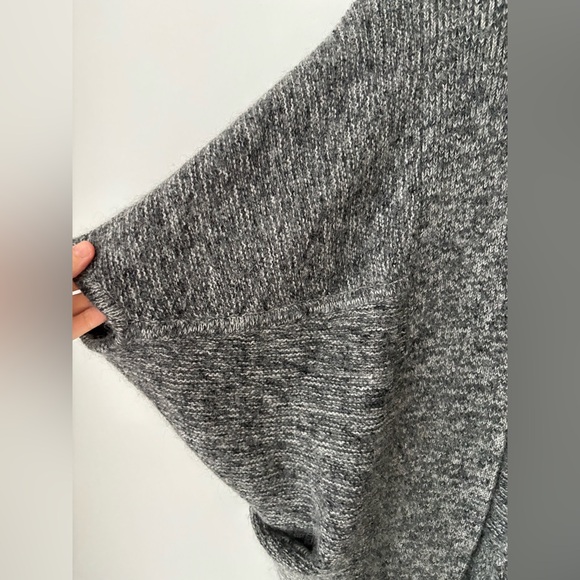 Babaton Italian Mohair Blend Cocoon Cardigan Gray Oversized Draped Sweater - Picture 5 of 9